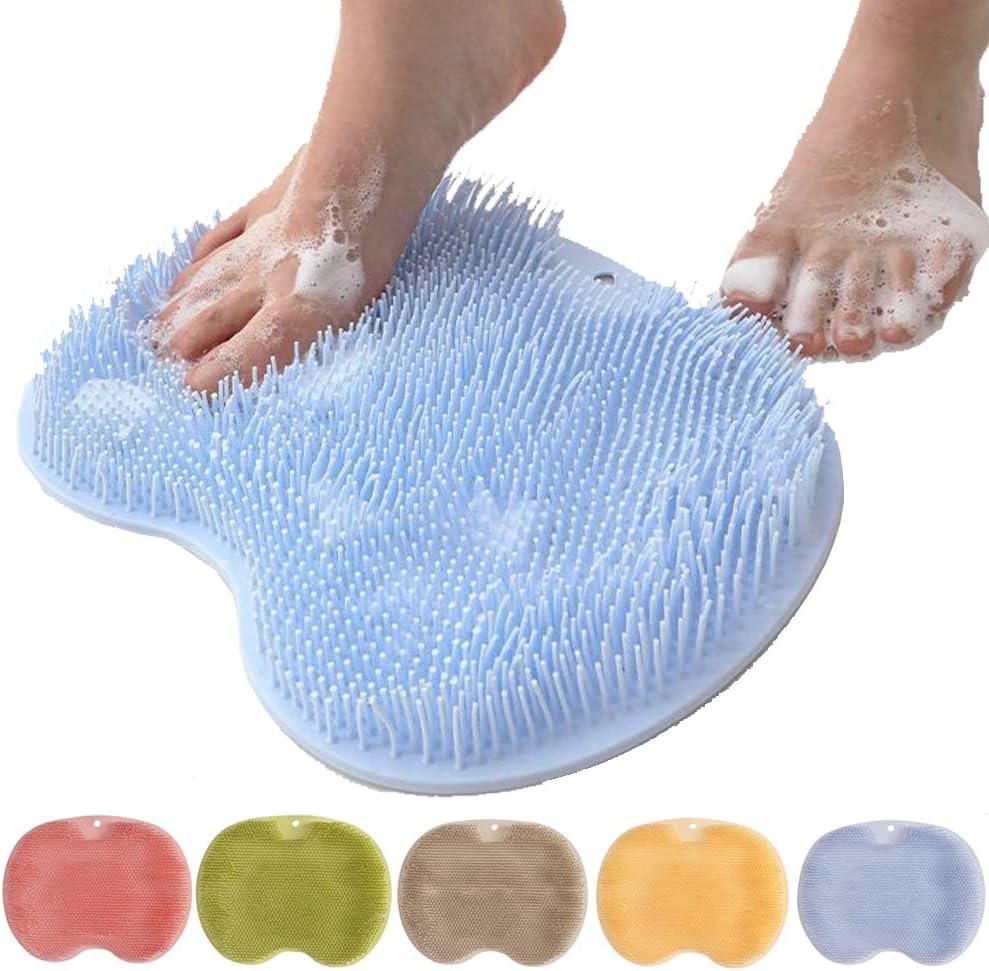 Voetmassage douchemat met zuignappen – handsfree voeten scrubben & masseren