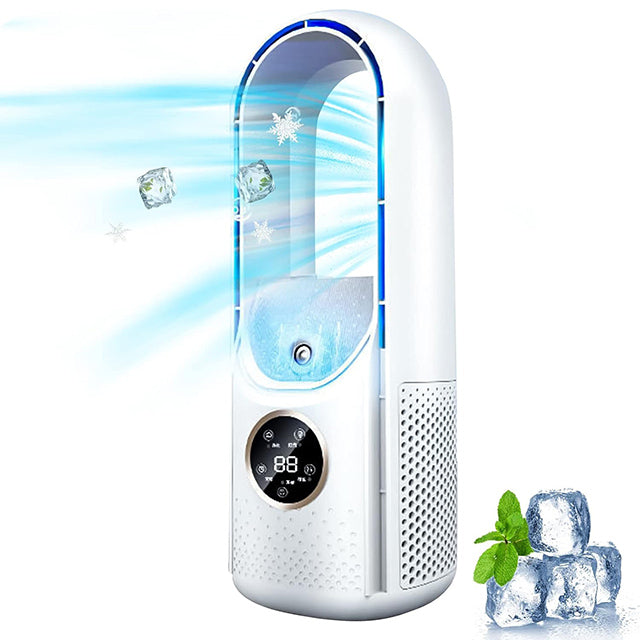 Draadloze Compacte Luchtkoeler met Stille Ventilator – Handig USB-Apparaat voor Thuis en Kantoor – 100ml Watertank