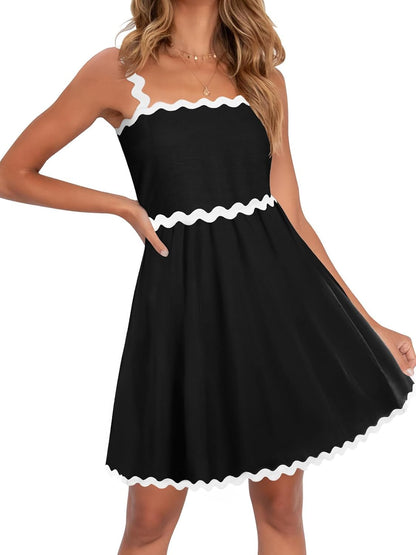 Mouwloze Zomerjurk Mini Spaghettibandjes Strandjurk
