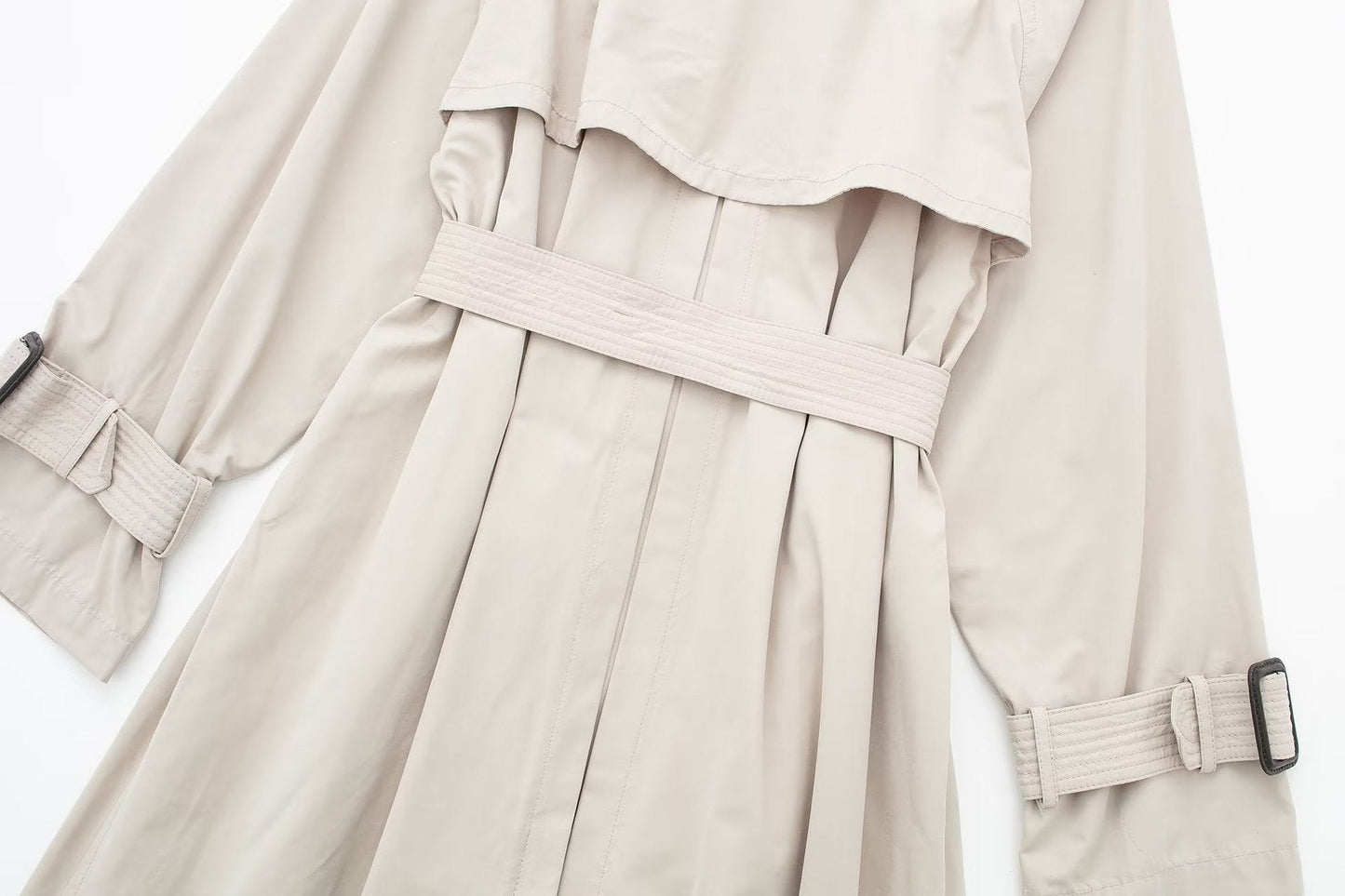 Dames Trenchcoat Lange Voorjaarsjas met Ceintuur Trendy Look