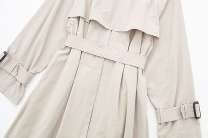 Dames Trenchcoat Lange Voorjaarsjas met Ceintuur Trendy Look