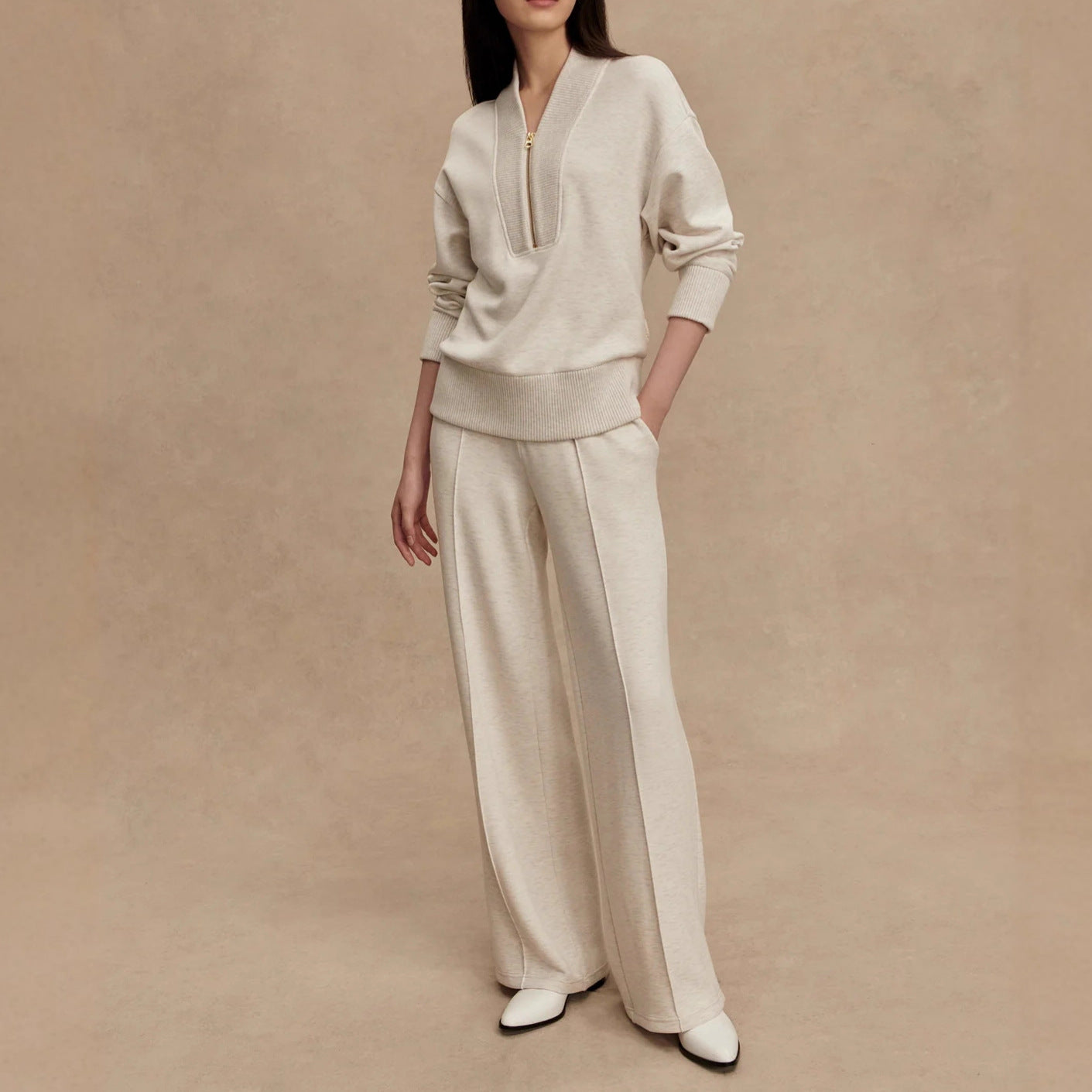 Dames Gebreide Set: Trui en Broek Warm Comfortabel