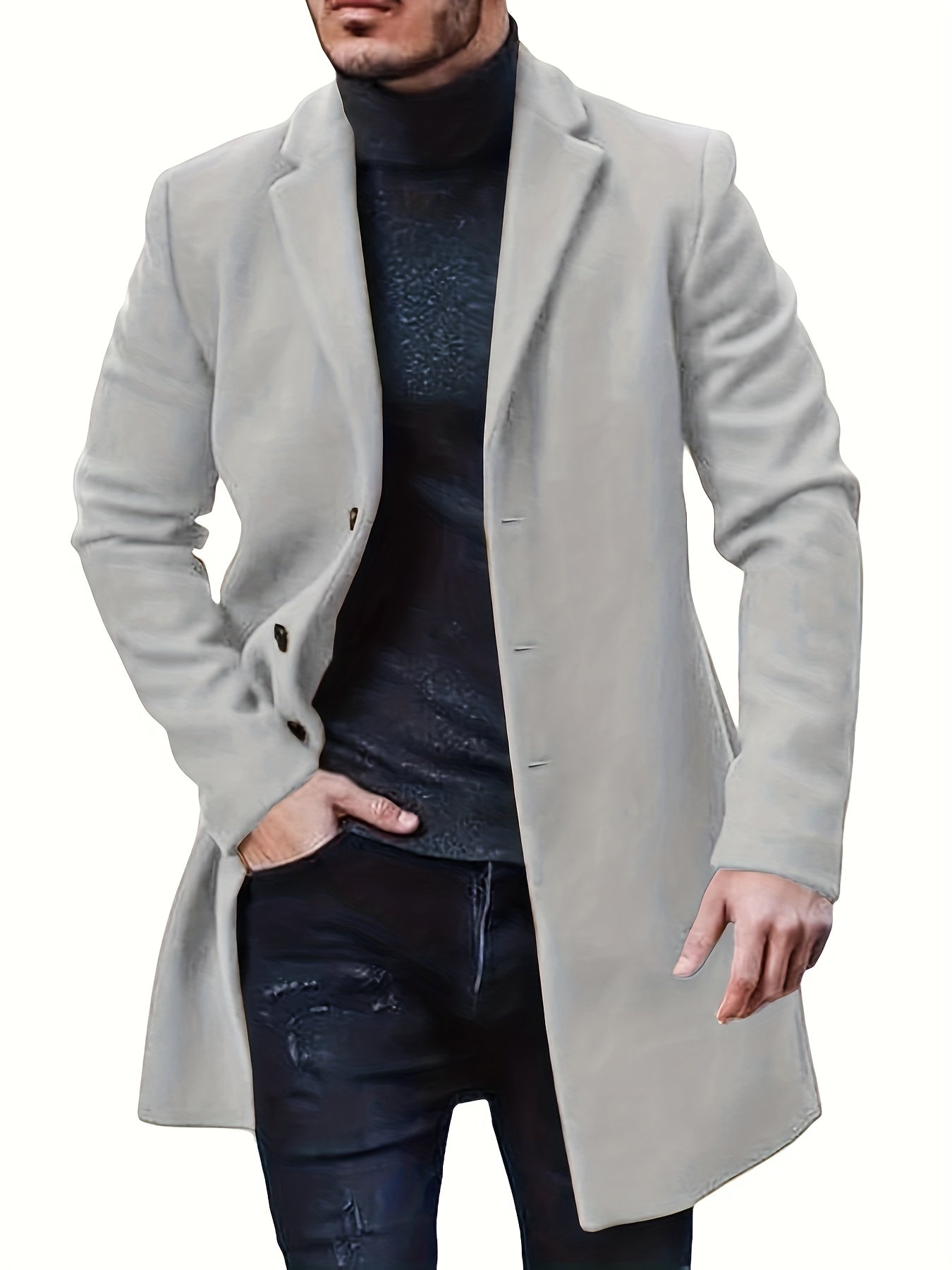 Heren Winterjas Warm en Waterdicht met Knoopsluiting