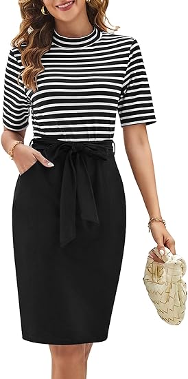 Zomerjurk Midi Gestreept T-shirt Jurk voor Vrouw - StudioMarella