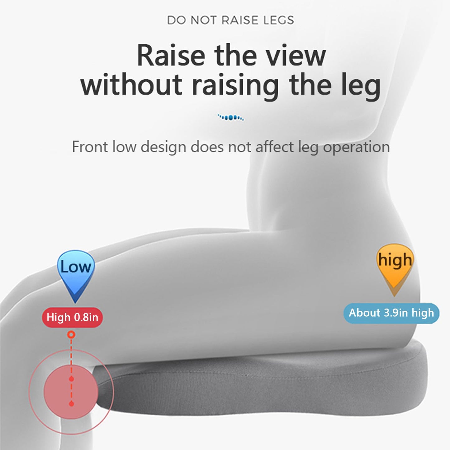 Verhogend Autokussen voor Volwassenen – Ergonomisch Memory Foam Zitverhoger met Antislip