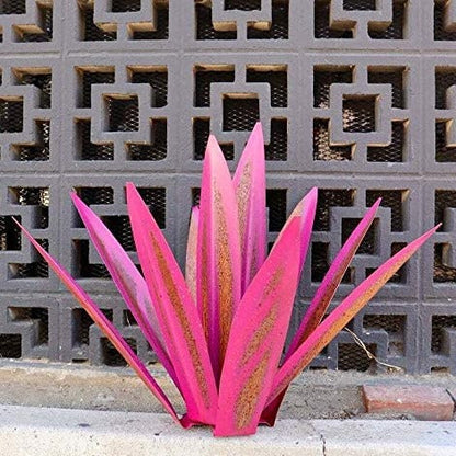 Metalen agave tuinbeeld van roestvrij staal voor tuin, terras en interieurdecoratie