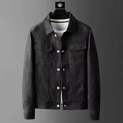 Leren Jas Edoardo Zwart Stijlvol Design