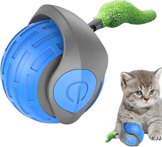 Interactieve Kattenspeelbal met Bewegingssensor en Veer – Autonoom Speelgoed