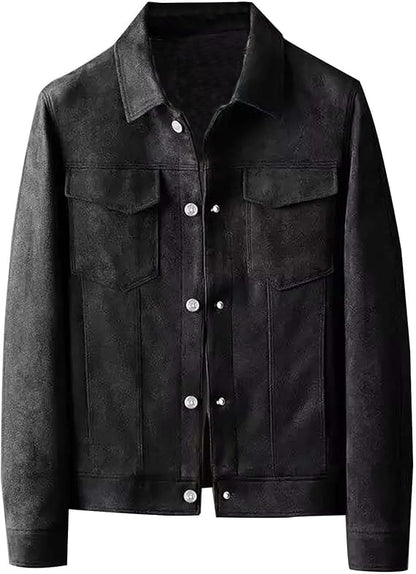 Leren Jas Edoardo Zwart Stijlvol Design