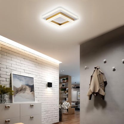 Plafondlamp Vierkant LED Modern Metaal En Acryl Flush Mount Design