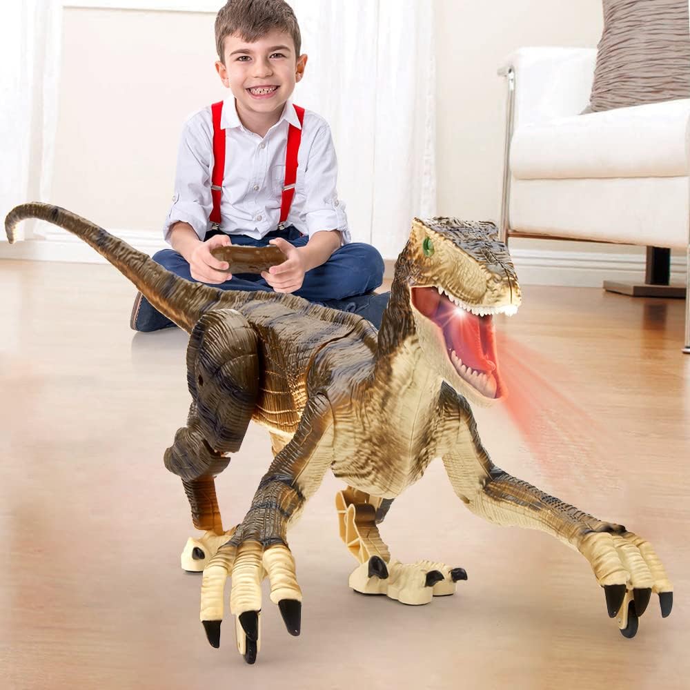 Bestuurbare Prehistorische Speeldino met Mistfunctie – Bewegende Robot Dino voor Kinderen – Oplaadbaar met Afstandsbediening – Dinosaurus Speelgoed met Geluid en Lichteffecten