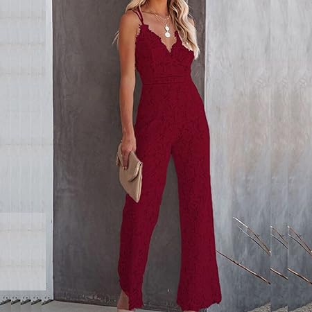 Mouwloze Jumpsuit Vrouw Kant Zomerse Jurk