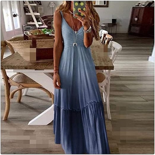 Vrouwelijke Zomerjurk Lange Mooie Casual Stijl
