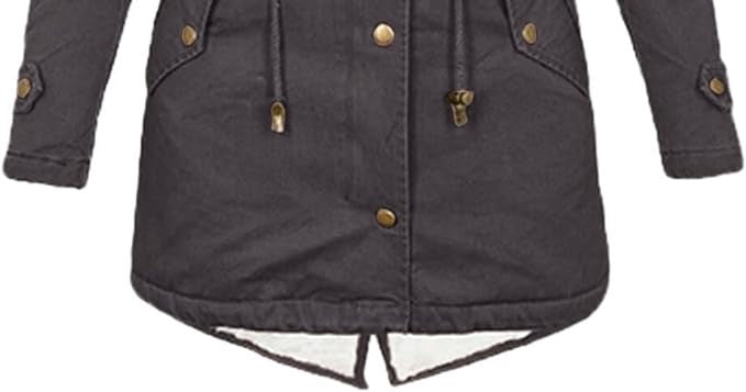 Vegan Winterjas Dames Warm met Faux Bontkraag