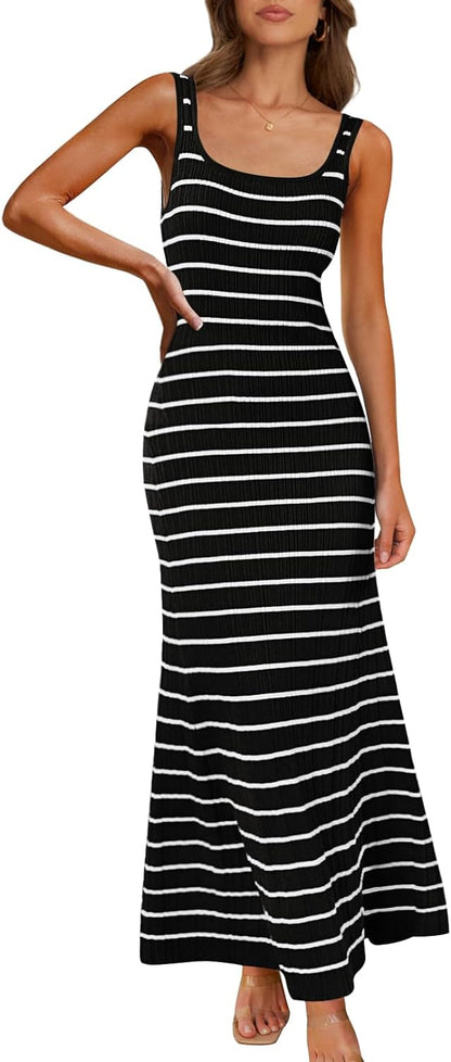 Maxi Jurk voor Dames Zomerse Streepjesjurk Lange Jurk