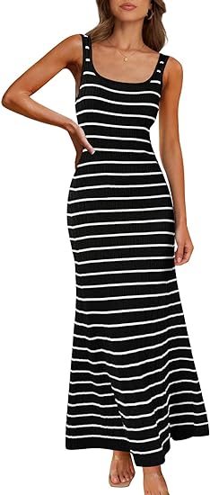 Maxi Jurk voor Dames Zomerse Streepjesjurk Lange Jurk - StudioMarella