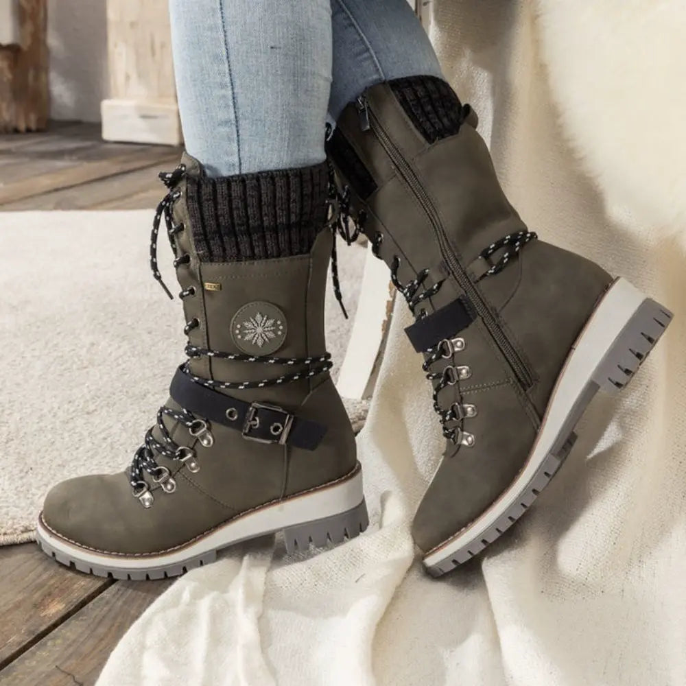 Waterdichte Winterlaarzen met Antislip Zool en Warme Voering