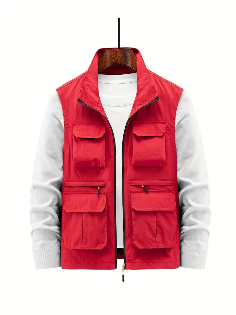Heren Vest Met Meerdere Zakken Rits Voor Outdoor