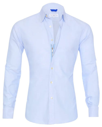 Heren Overhemd Slim Fit Stretch met Ritssluiting