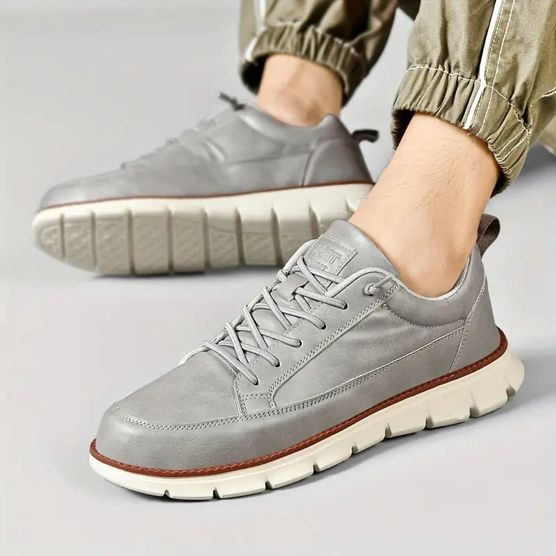 Lorenzo Sneakers van Leer Elegante Stijl