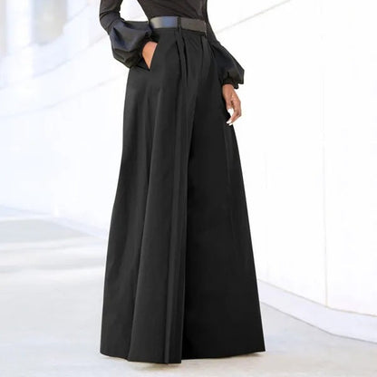 Dames Broek Wijde Pijpen Hoge Taille Comfortabele Zittende Broek