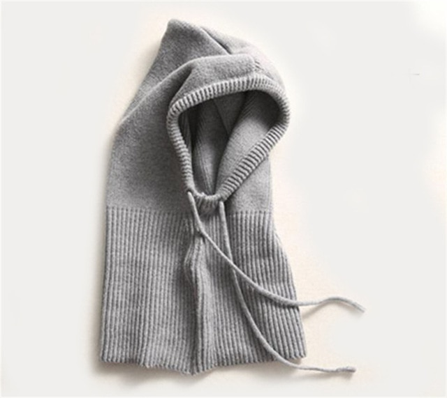 Gebreide Muts met Trekkoord – Winter Beanie met Capuchon voor Koude Dagen