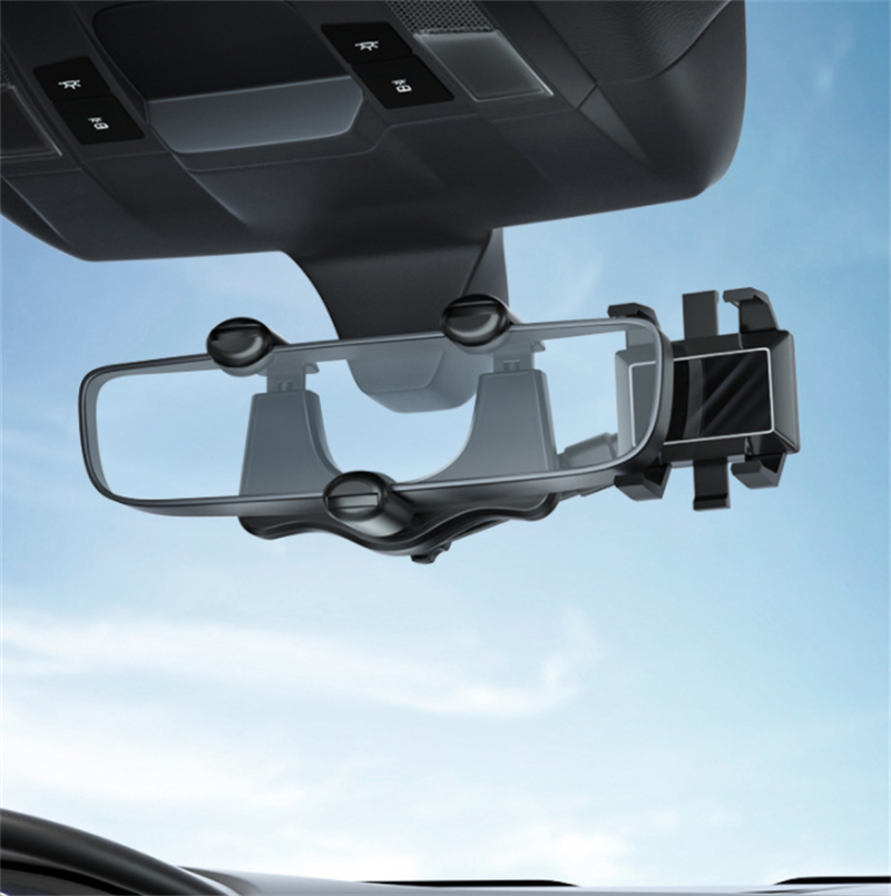 Universele Telefoonhouder voor Achteruitkijkspiegel - 360° Draaibaar - Handsfree Navigatie - Auto Accessoire