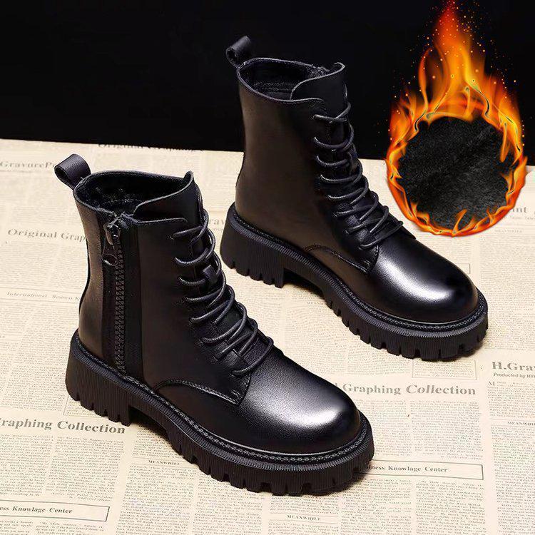 Dames Winterlaarzen Stevige Comfortabele Chunky Boots met Veters