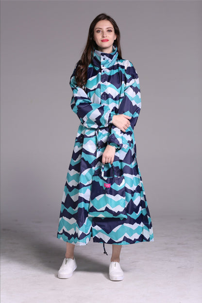 Dames Regenjas Lange Lichtgewicht Met Leuke Print
