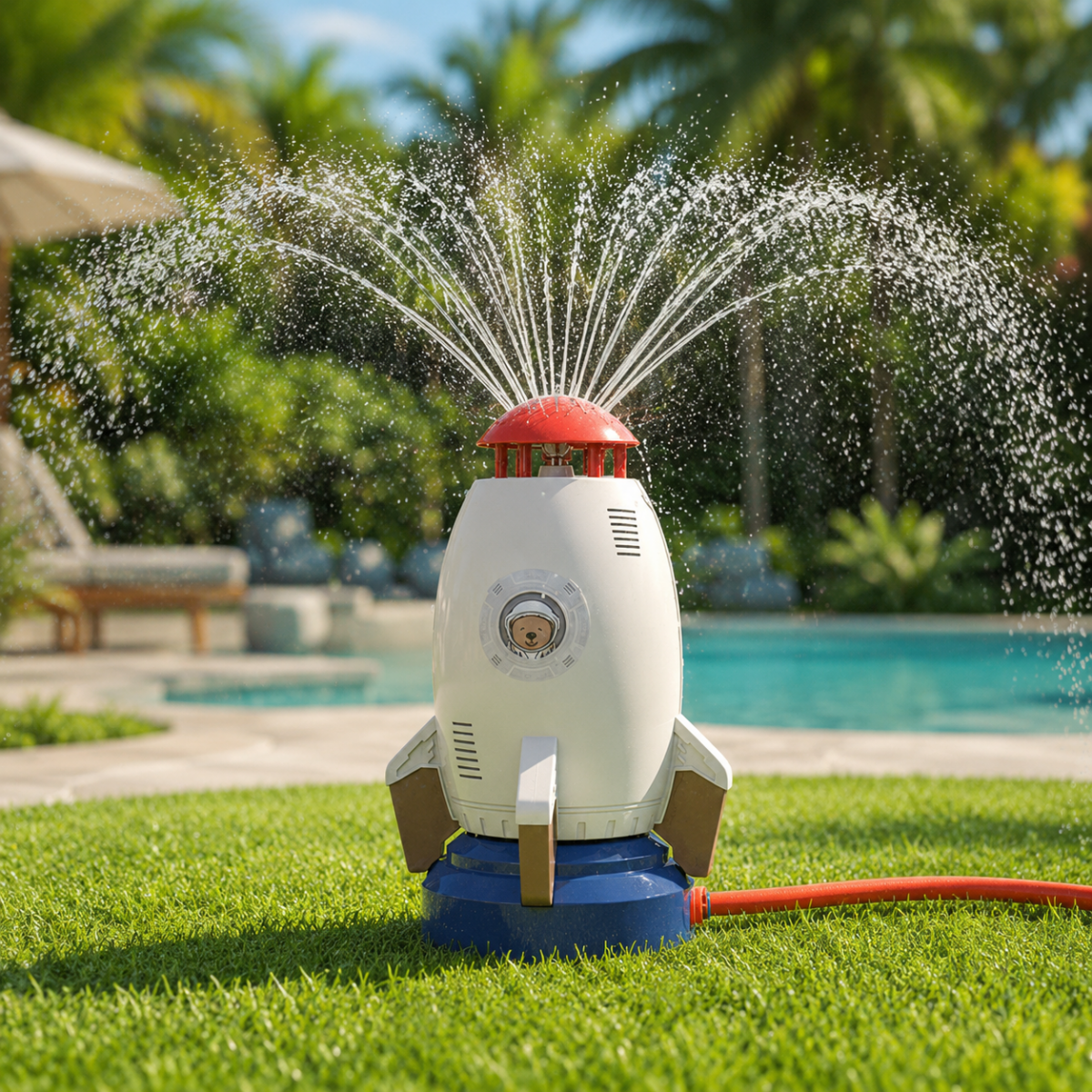 Watersproeier Raket 360° voor Kinderen – Veilig en Duurzaam voor Tuin of Strand