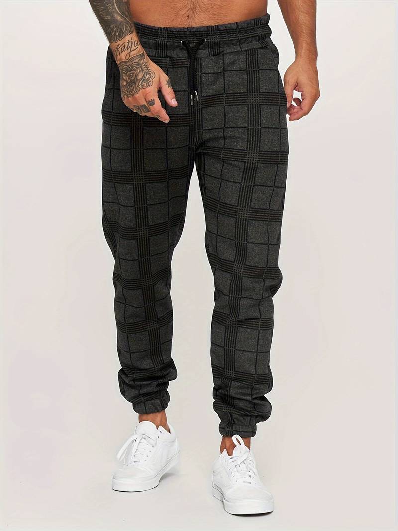 Herensportbroek Ruitpatroon Comfortabel Casual Dagelijks
