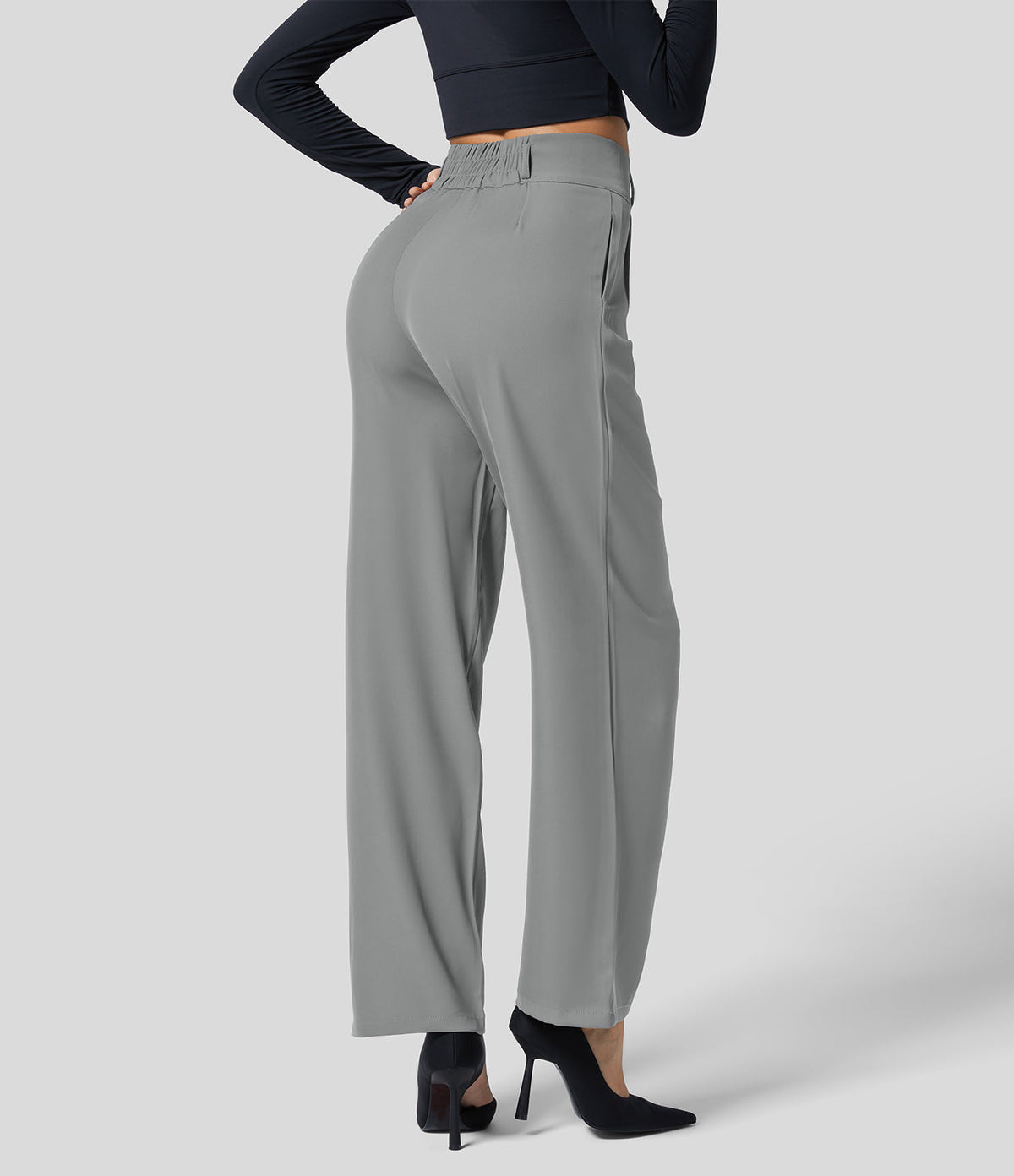 Damesbroek Hoge Taille Rechte Pijpen Comfortabele Fit
