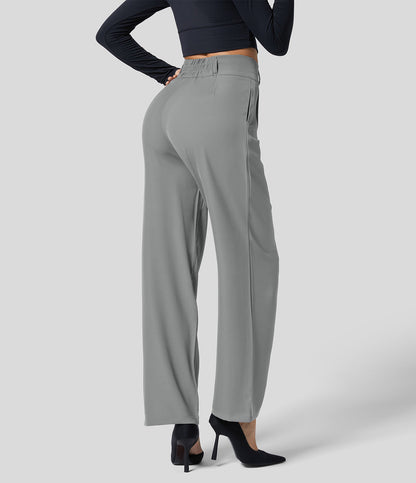 Damesbroek Hoge Taille Rechte Pijpen Comfortabele Fit
