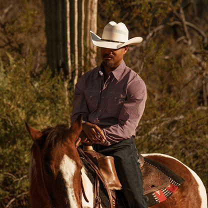 Cowboyhoed van Stro met Lederen Band en Metallic Accenten – Verstelbaar 58-60 cm