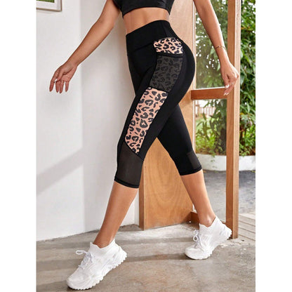 Yoga Legging Dames Hoge Taille Sportbroek Luipaard Print Comfortabel