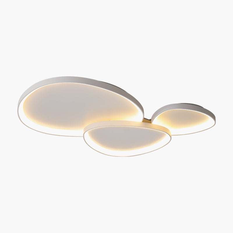 LED plafondlamp ovaal dimbaar metaal zwart wit slaapkamer hal woonkamer moderne plafondverlichting Scandinavisch design opbouwlamp