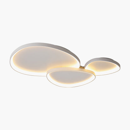 LED plafondlamp ovaal dimbaar metaal zwart wit slaapkamer hal woonkamer moderne plafondverlichting Scandinavisch design opbouwlamp