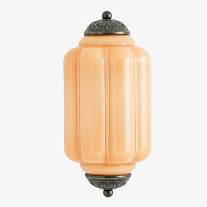 Eloise Vintage Scalloped Milk Glass Wall Sconce - Modern Accent Lighting for Bathroom and Bedroom
