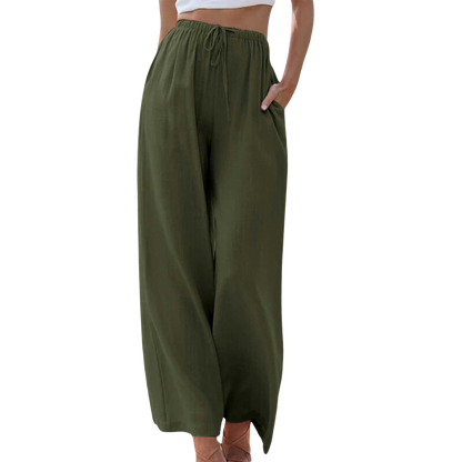Linnen Broek Elegante Katoen Zomerkleding voor Dames
