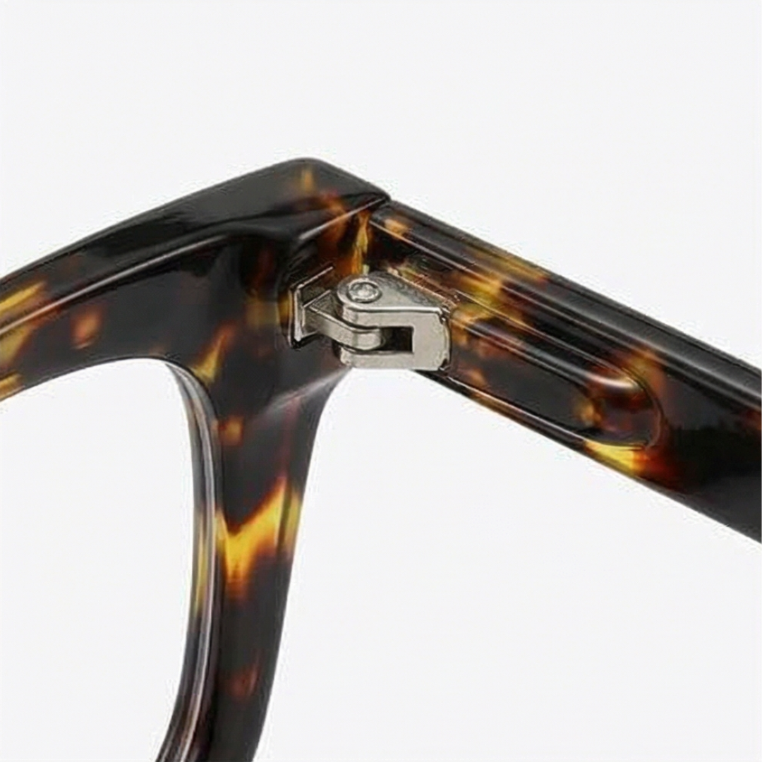 Oversized Leesbril met Schildpaddenmotief – Bluelight Filter & Veermechanisme