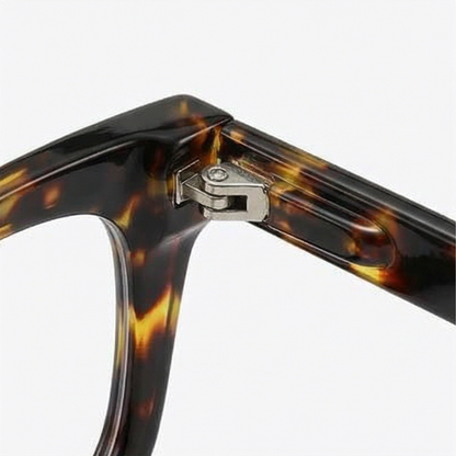 Oversized Leesbril met Schildpaddenmotief – Bluelight Filter & Veermechanisme