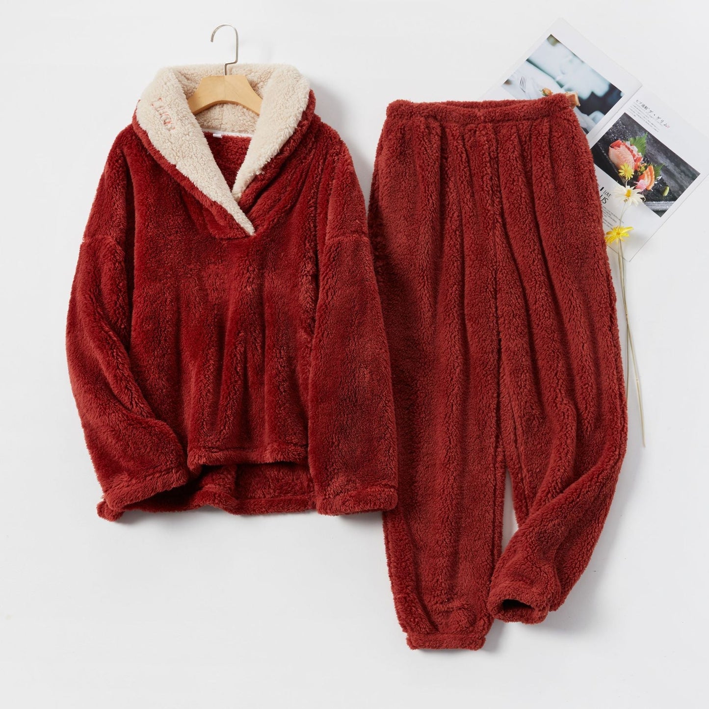 Dames Fleece Pyjama Set Warm en Zacht
