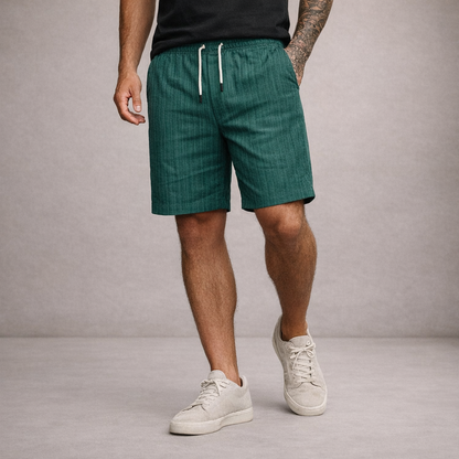Korte Herenbroek Linnen Ademend Zomerbroek Casual Fit