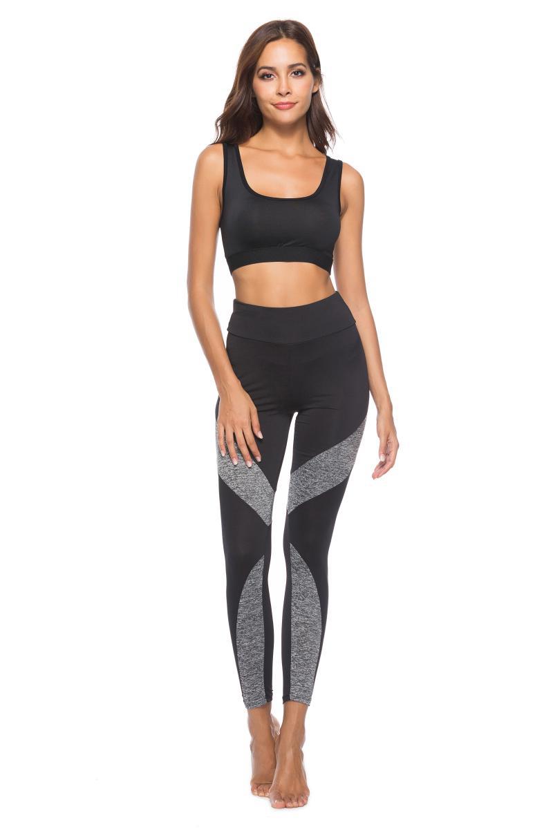 Dames Sportlegging Hoge Taille met Kleurvlekken