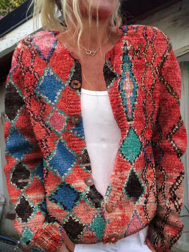 Dames Vest Lange Mouwen 3D Print Casual Stijl