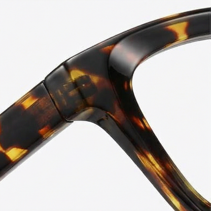 Oversized Leesbril met Schildpaddenmotief – Bluelight Filter & Veermechanisme