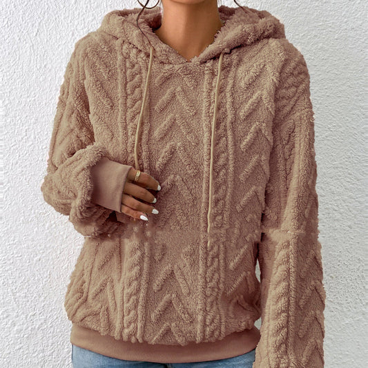 Dames Hoodie Zacht Geometrisch Patroon Warm en Comfortabel - StudioMarella