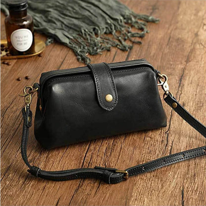 Handgemaakte Retro Schoudertas Leer Vintage Crossbody Dames Handtas Bohemian Stijl Draagtas Everyday
