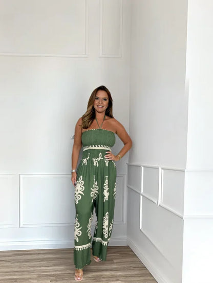 Jumpsuit Stijlvol Comfortabel Geplooid Kledingstuk
