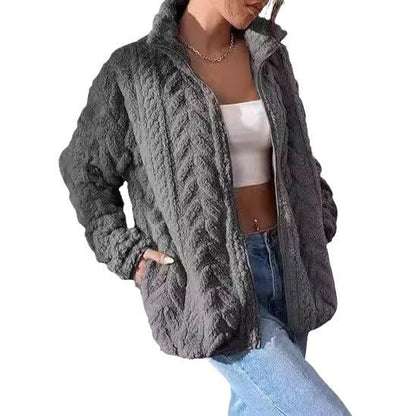Dames Fleece Vest Kabelbrei Warm en Stijlvol
